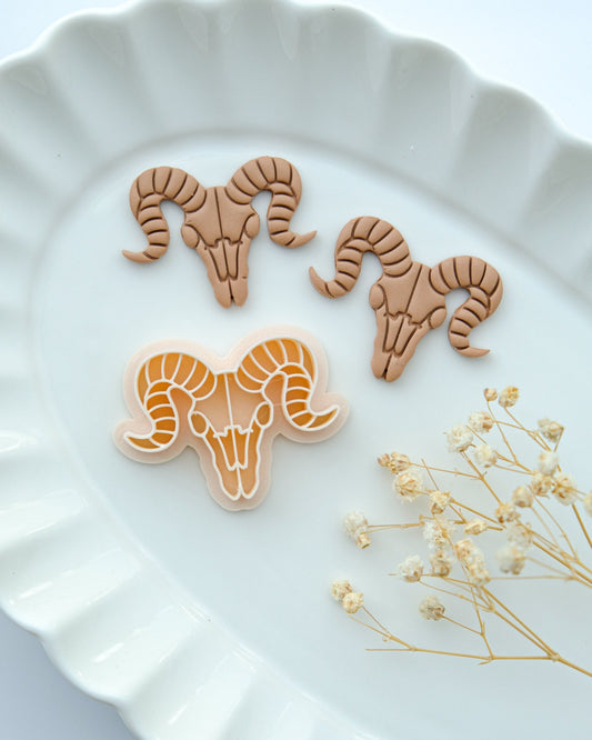 Ram Skull Halloween Clay Cutters