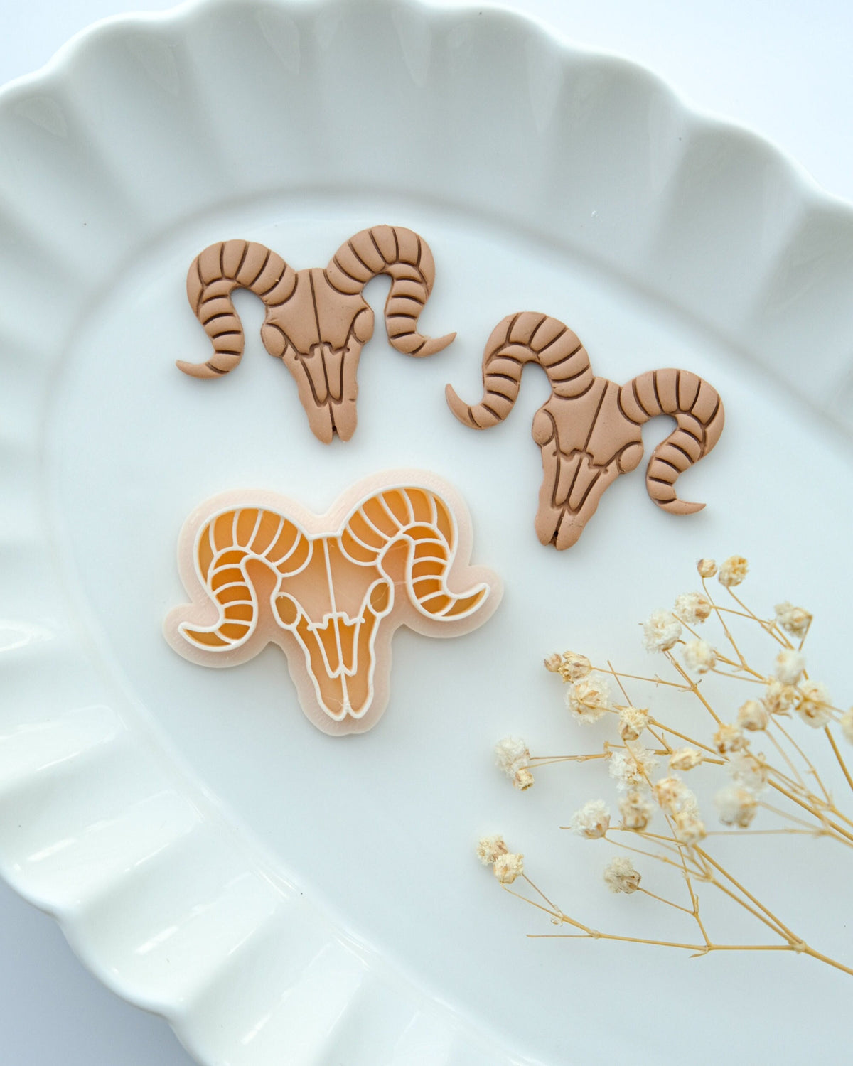 Ram Skull Halloween Clay Cutters