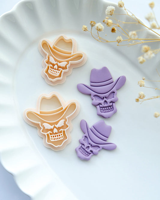 Cowboy Skull Halloween Clay Cutters