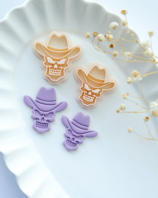 Cowboy Skull Halloween Clay Cutters