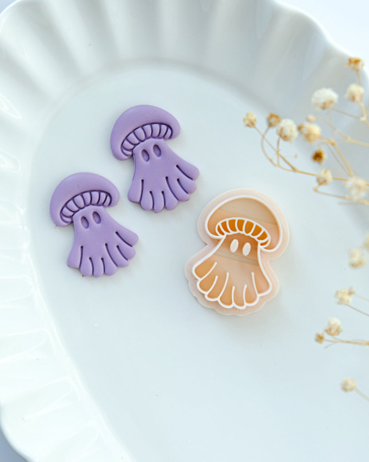 Mushroom Ghost Clay Cutters