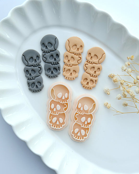 Skull Stack Halloween Clay Cutters