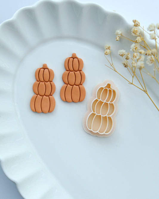 Fall Pumpkin Stack Polymer Clay Cutters