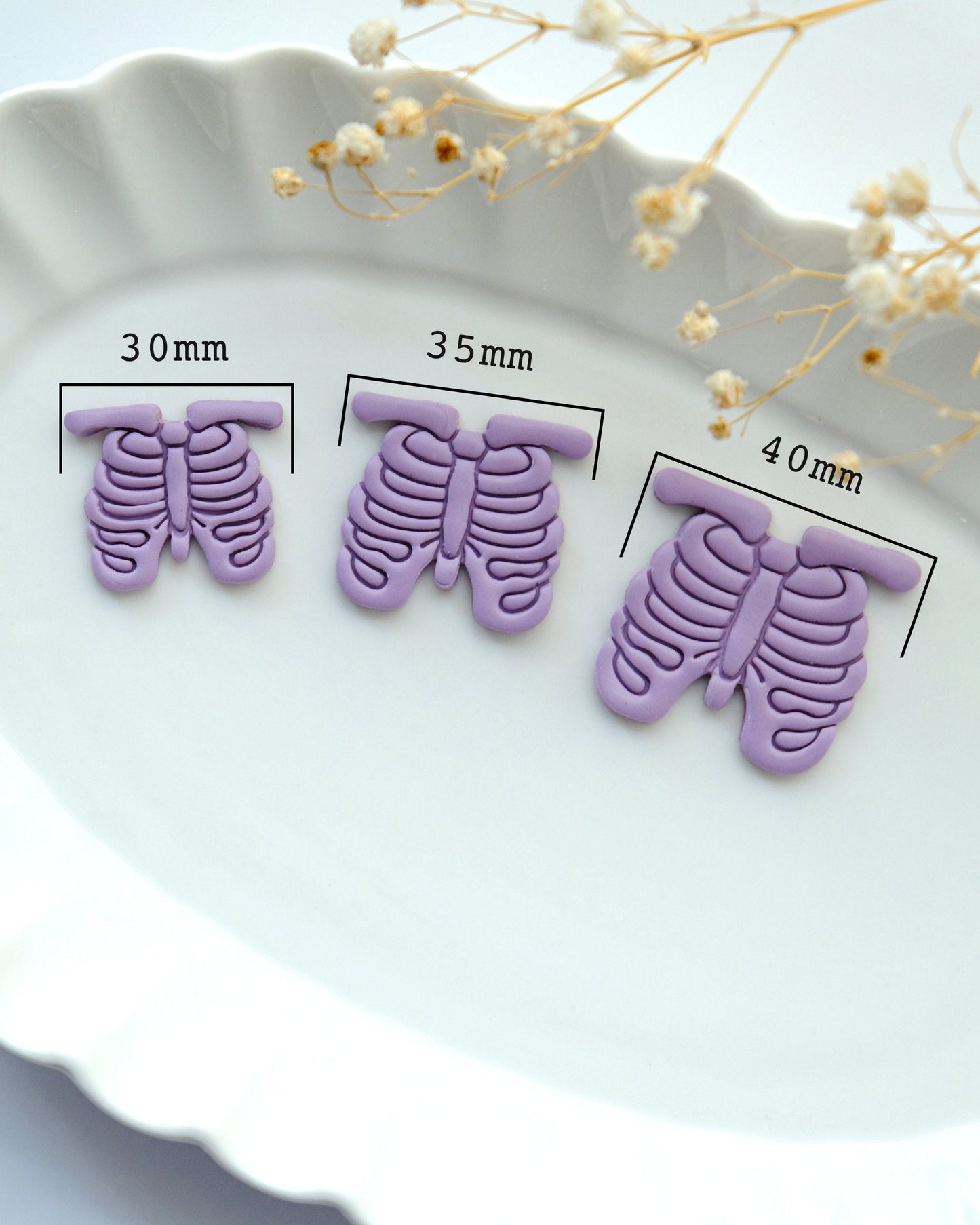 Rib Skeleton Bones Halloween Clay Cutters