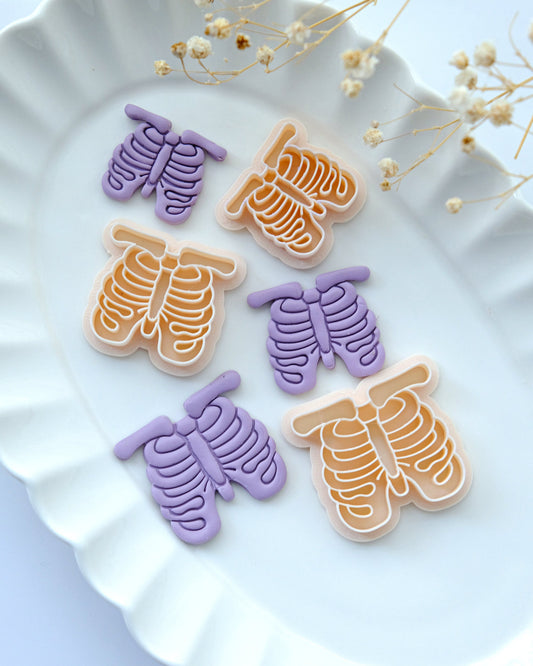 Rib Skeleton Bones Halloween Clay Cutters