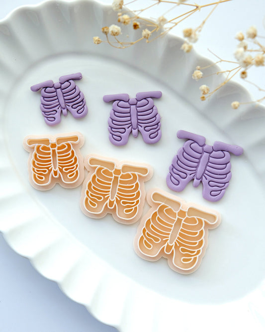 Rib Skeleton Bones Halloween Clay Cutters