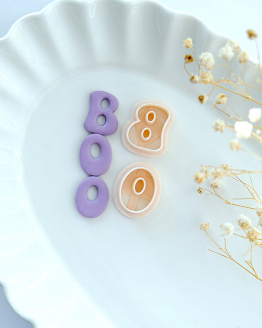 Spooky Halloween BOO Clay Cutters