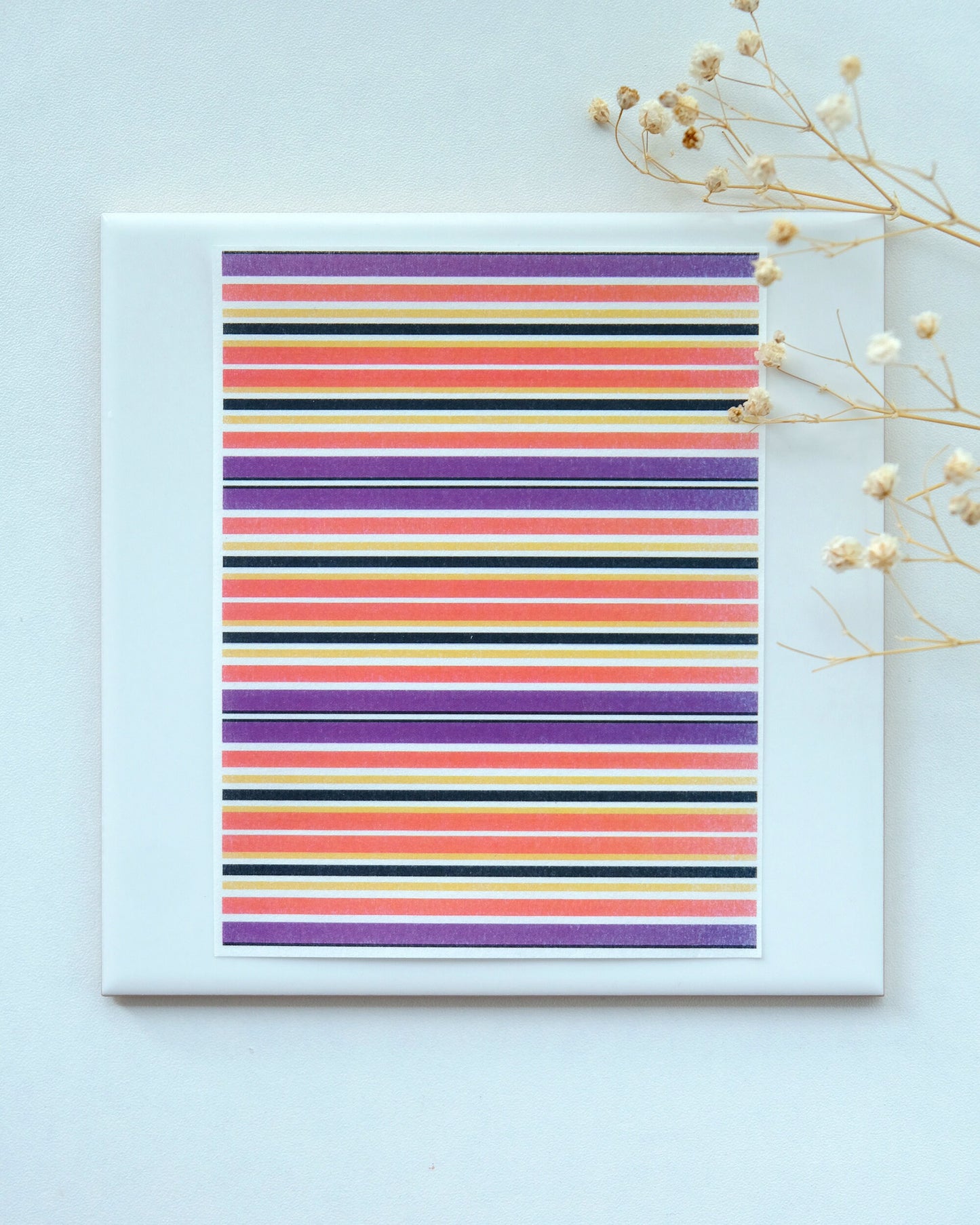 Retro Stripes Clay Transfer Papers