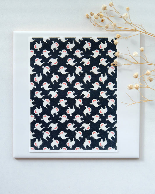 Halloween Ghost Image Clay Transfer Papers