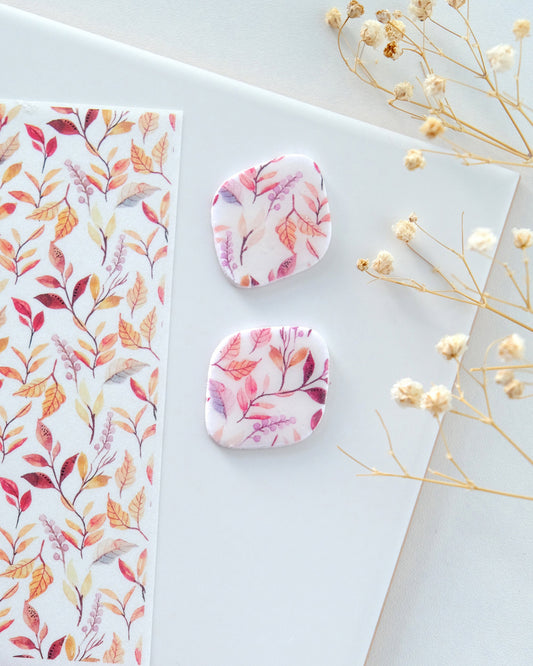 Fall Leaf Clay Transfer Paper