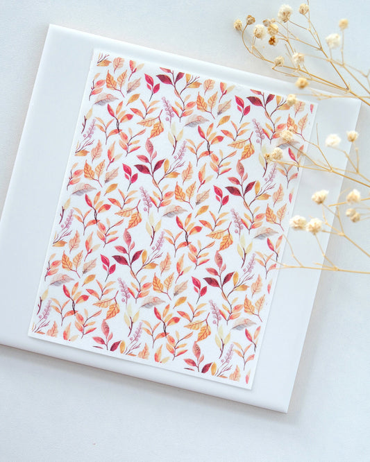 Fall Leaf Clay Transfer Paper