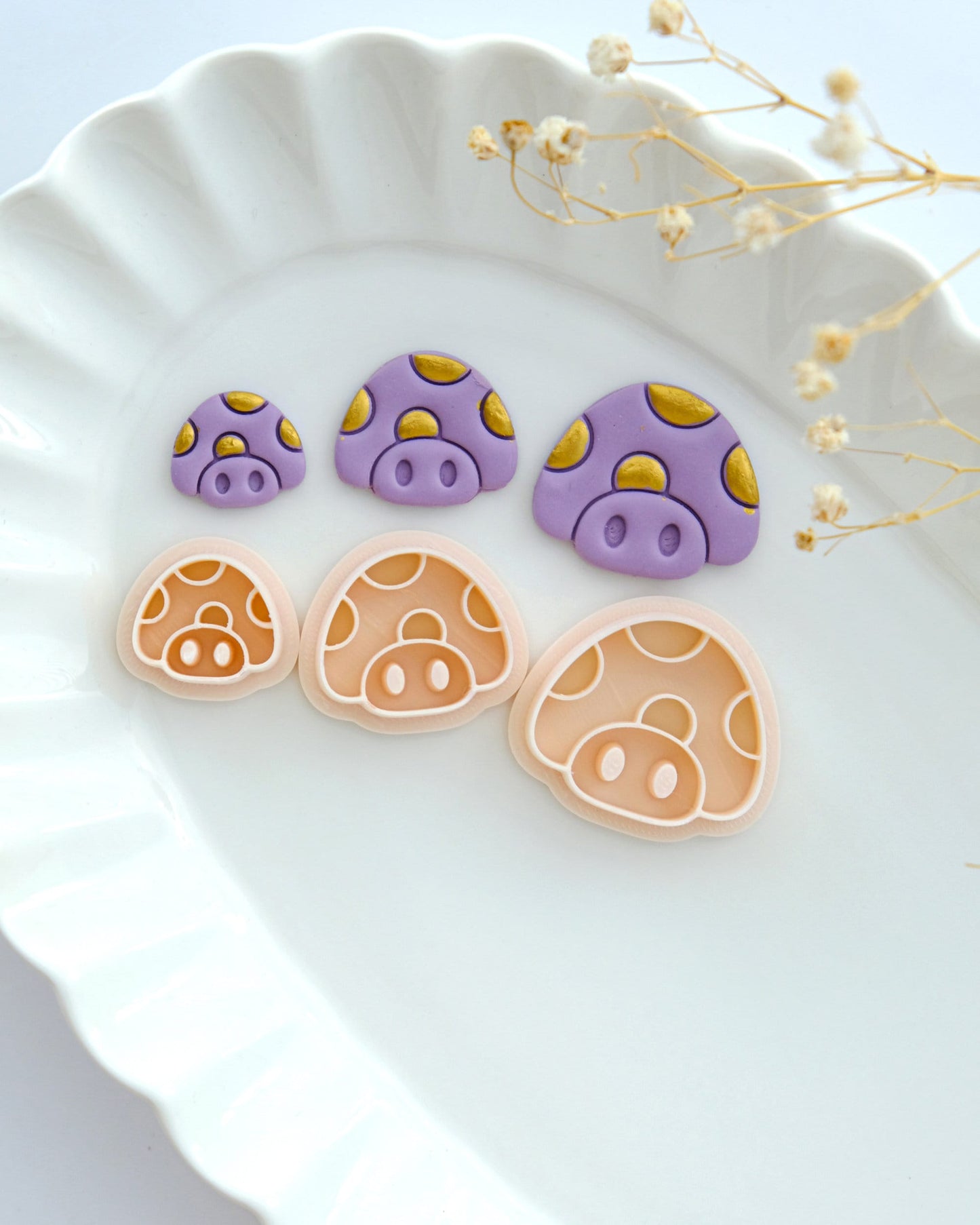 Cute Mushroom Clay Cutters