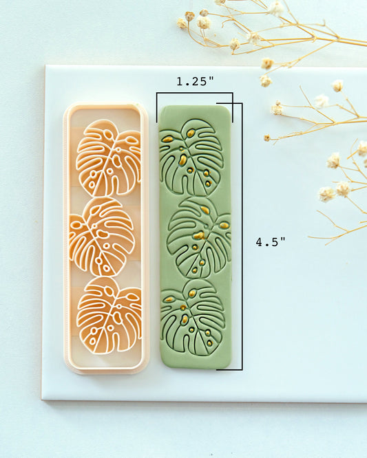Monstera Bookmark Polymer Clay Cutter