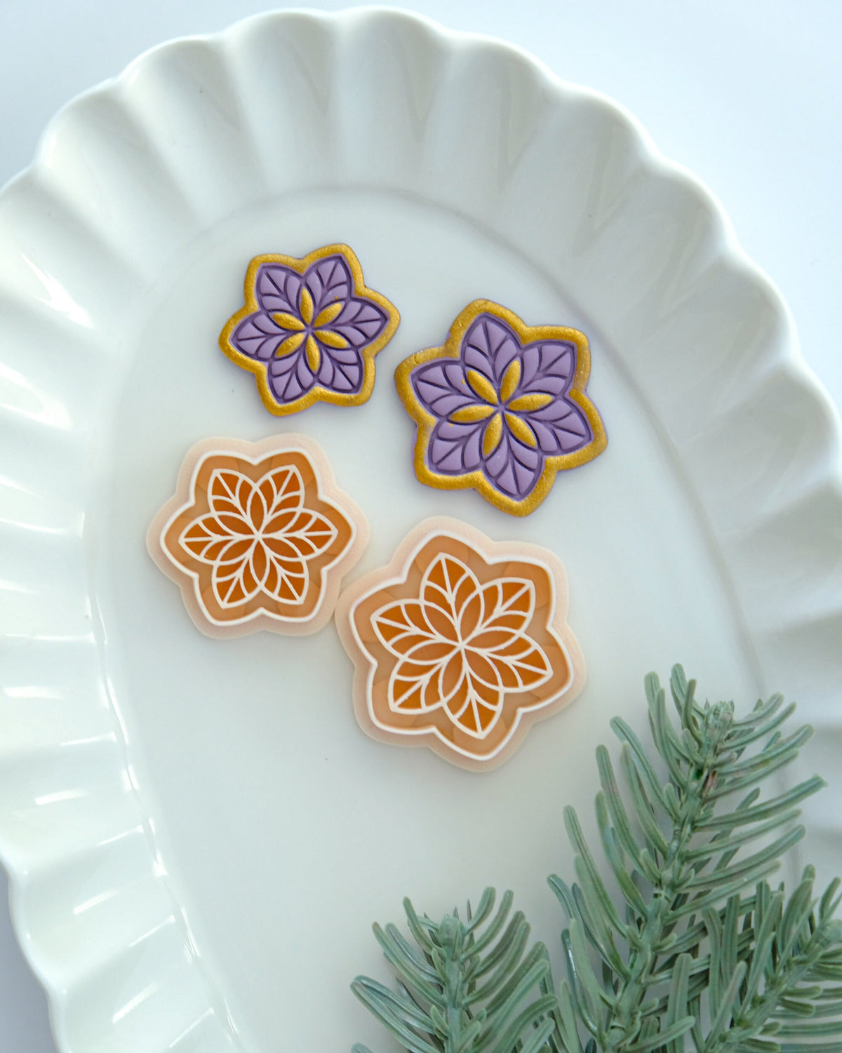 Embossing Snowflake Polymer Clay Cutter