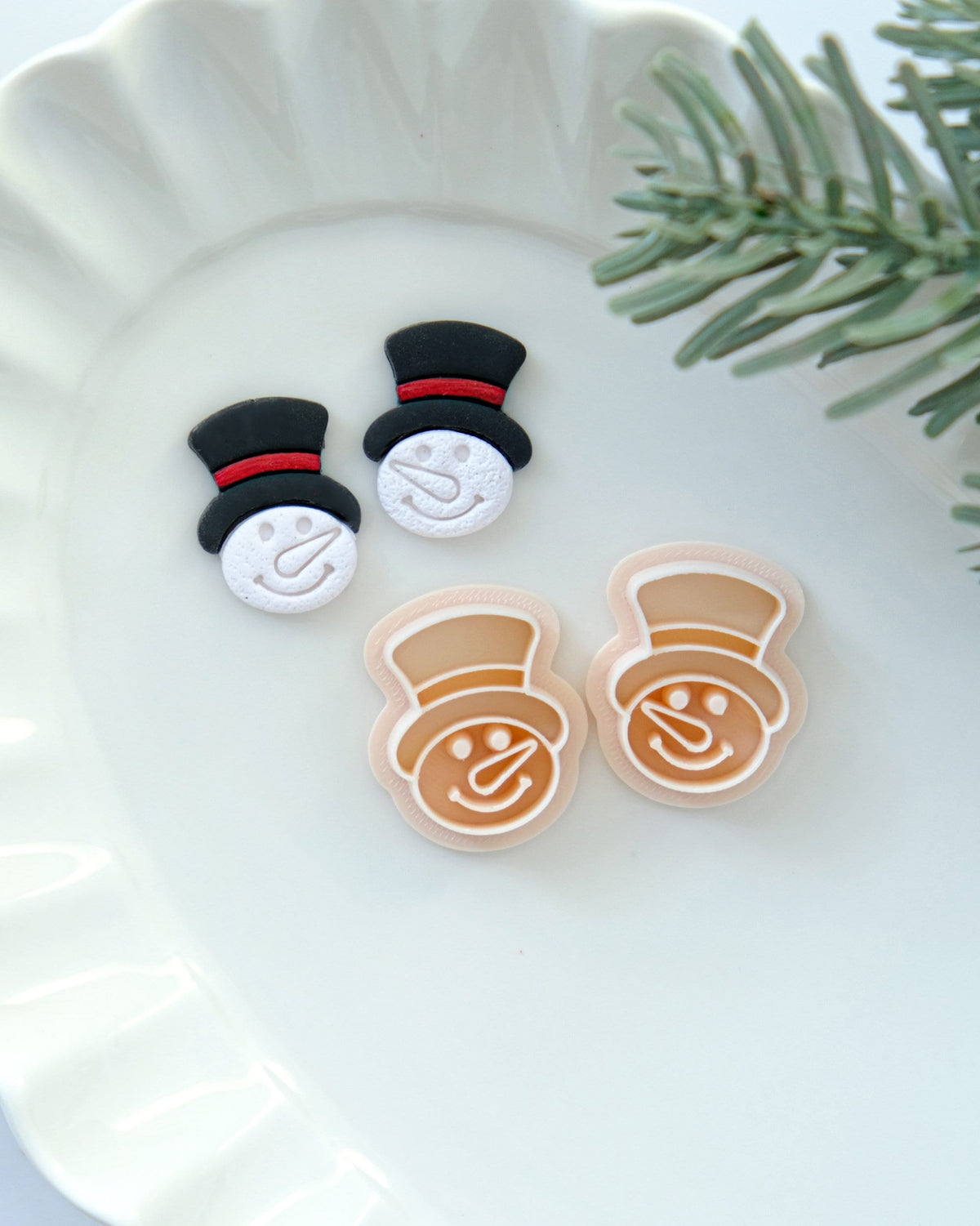 Christmas Snowman Clay Cutters