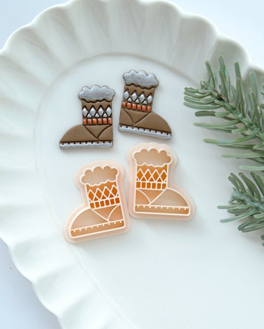 Winter Boots Polymer Clay Cutters Set