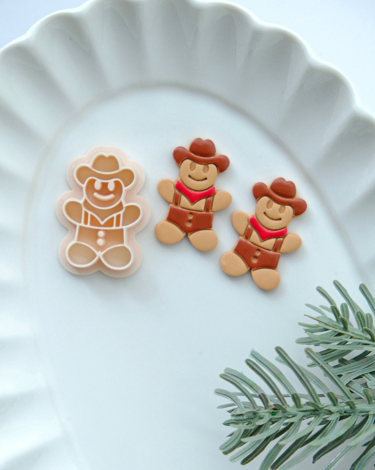 Christmas Cowboy Gingerbread Man Clay Cutters
