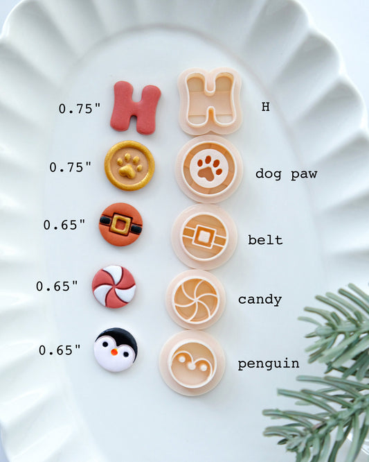 HO Christmas Polymer Clay Cutters