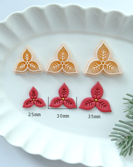 Poinsettia Winter Christmas Clay Cutters