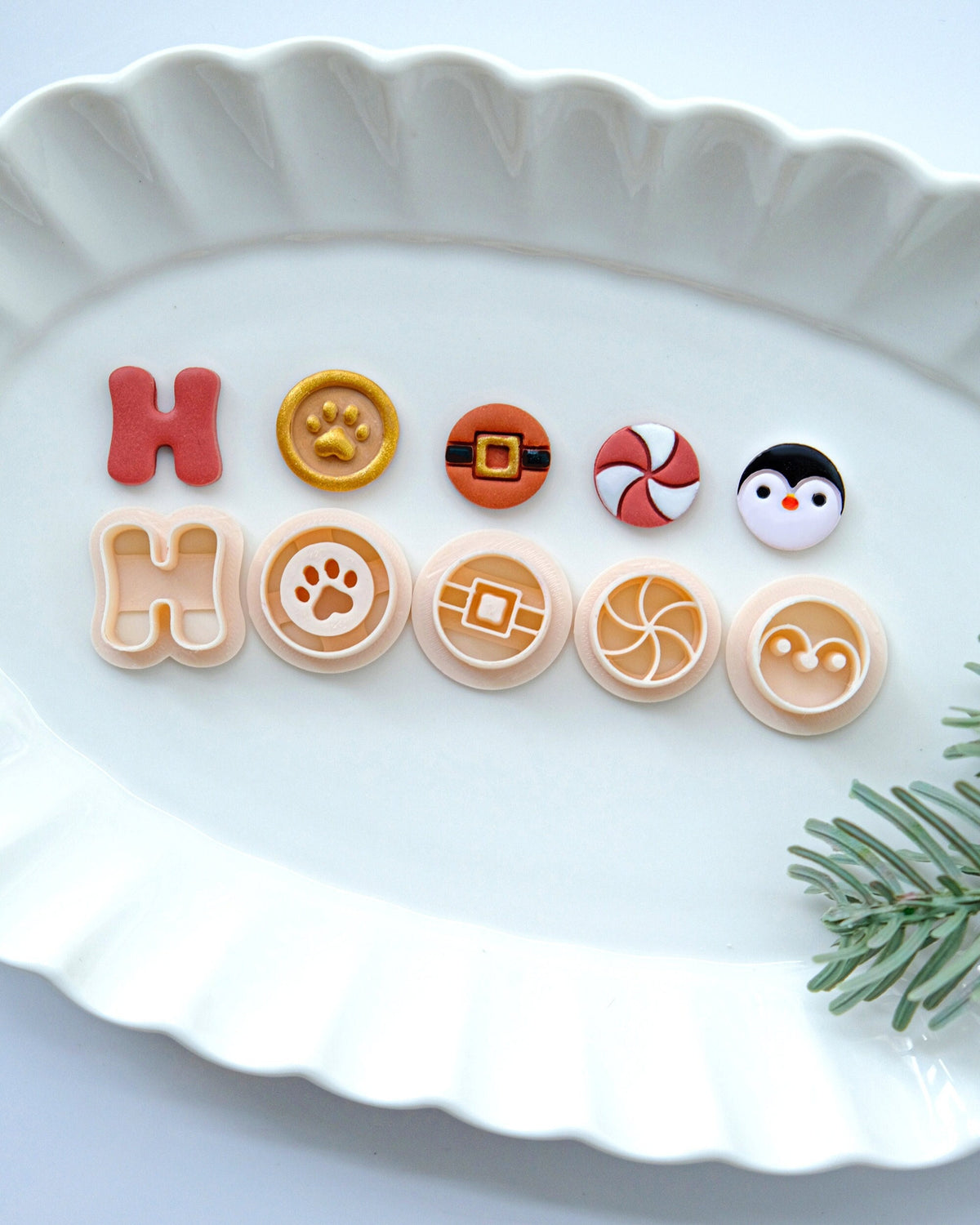 Christmas Studs Polymer Clay Cutters