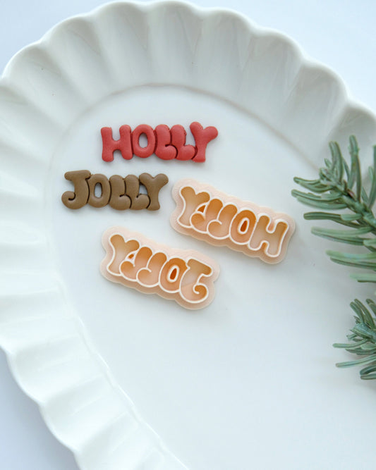 Christmas Holly Jolly Clay Cutters