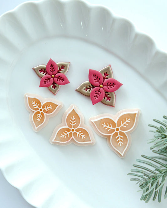 Poinsettia Winter Christmas Clay Cutters