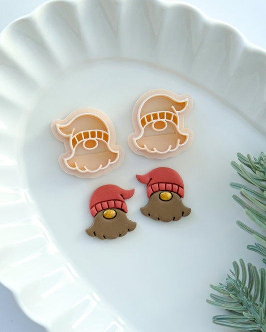 Gnome Winter Christmas Polymer Clay Cutters