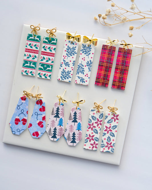 Christmas Plaid Clay Transfer Paper