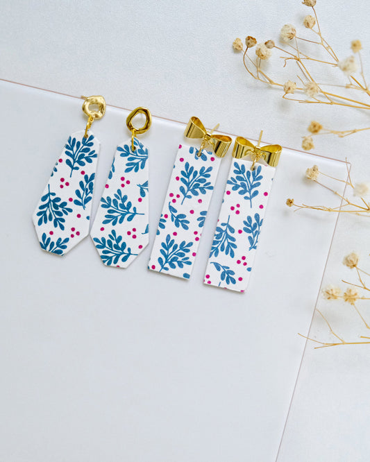 Leaf Christmas Clay Transfer Paper