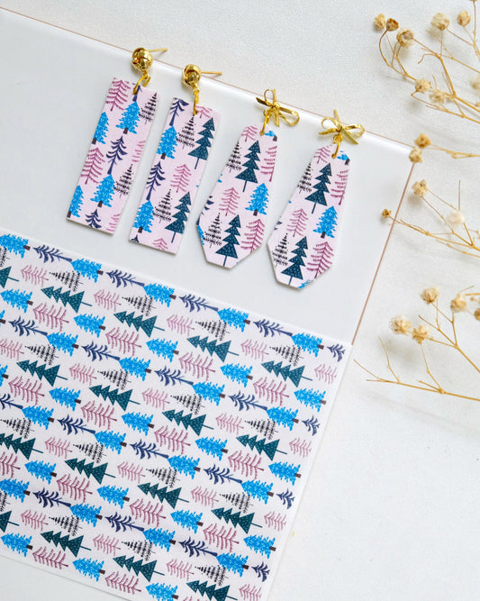 Christmas Tree Clay Transfer Paper