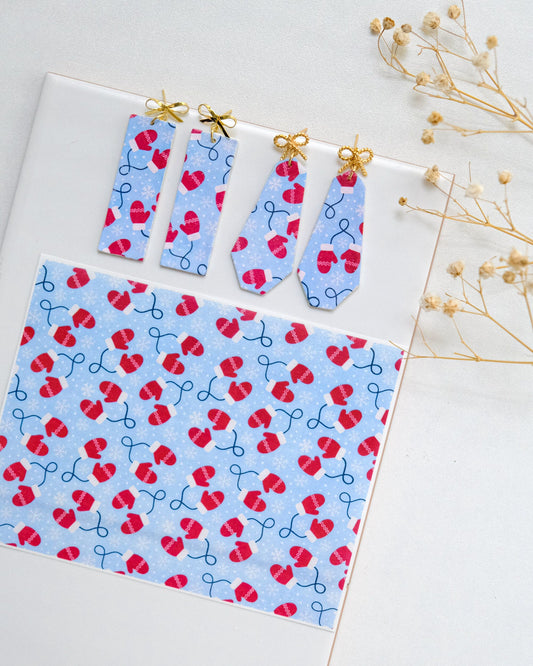 Winter Christmas Clay Transfer Paper
