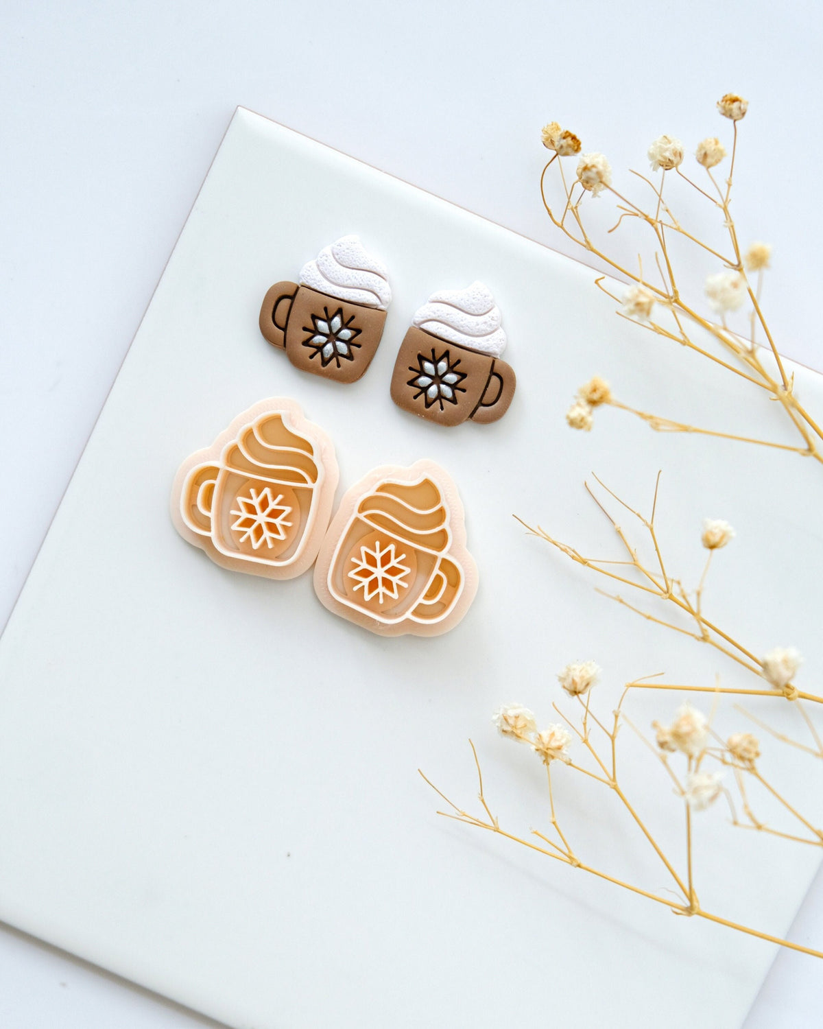 Winter Coffee Mug Polymer Clay Cutters