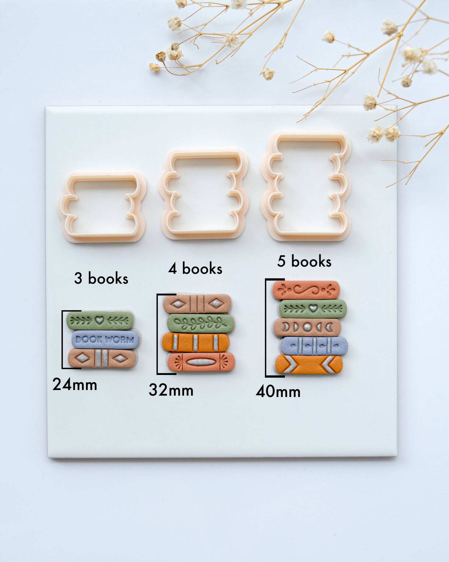Book Stack Clay Cutters
