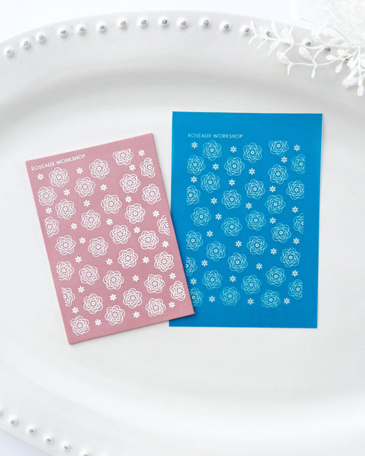 Rose Flower Silk Screen for Polymer Clay