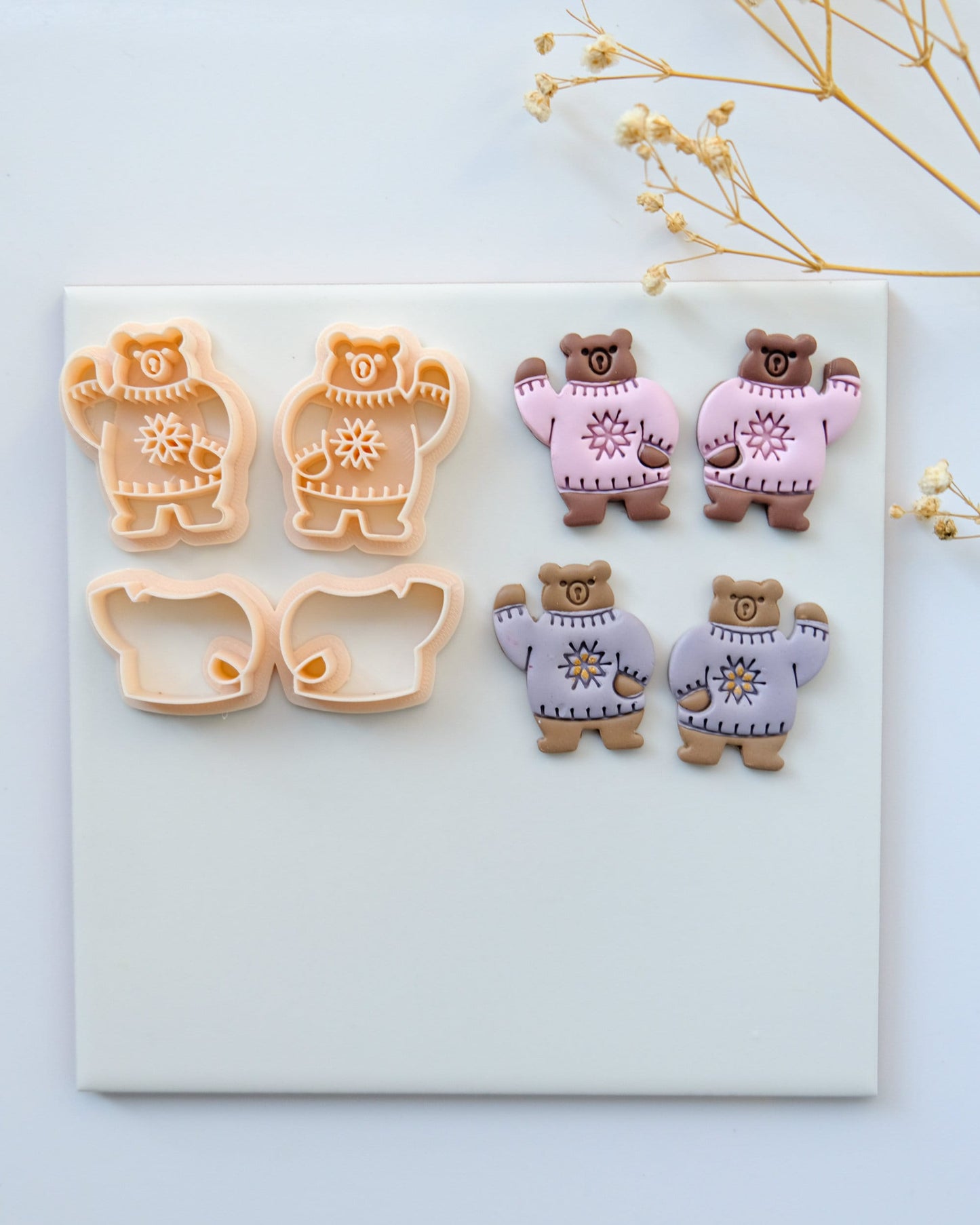 Polar Bear Christmas Clay Cutters