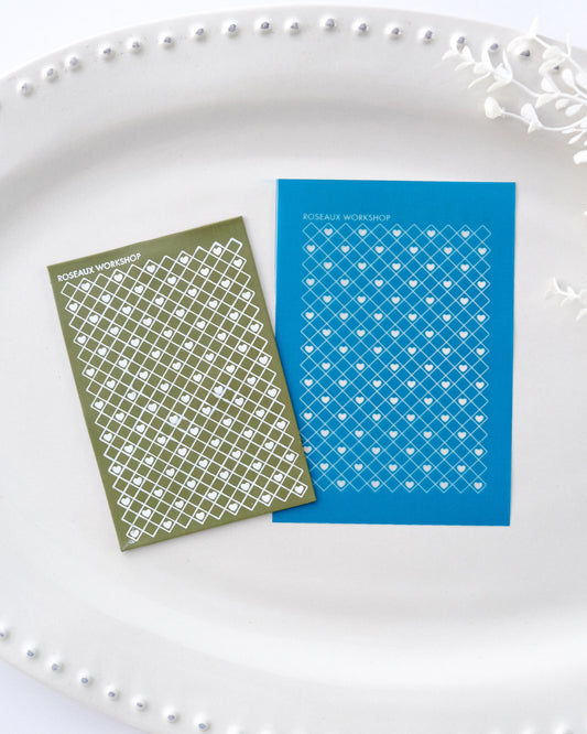 Heart Pattern Silk Screen Stencil for Polymer Clay Earring Making