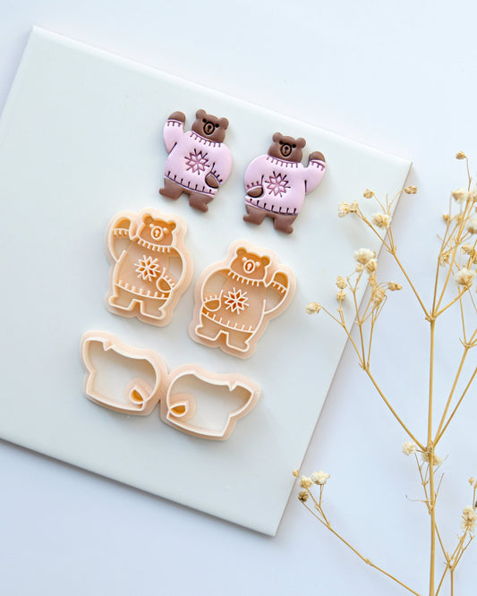 Polar Bear Christmas Clay Cutters