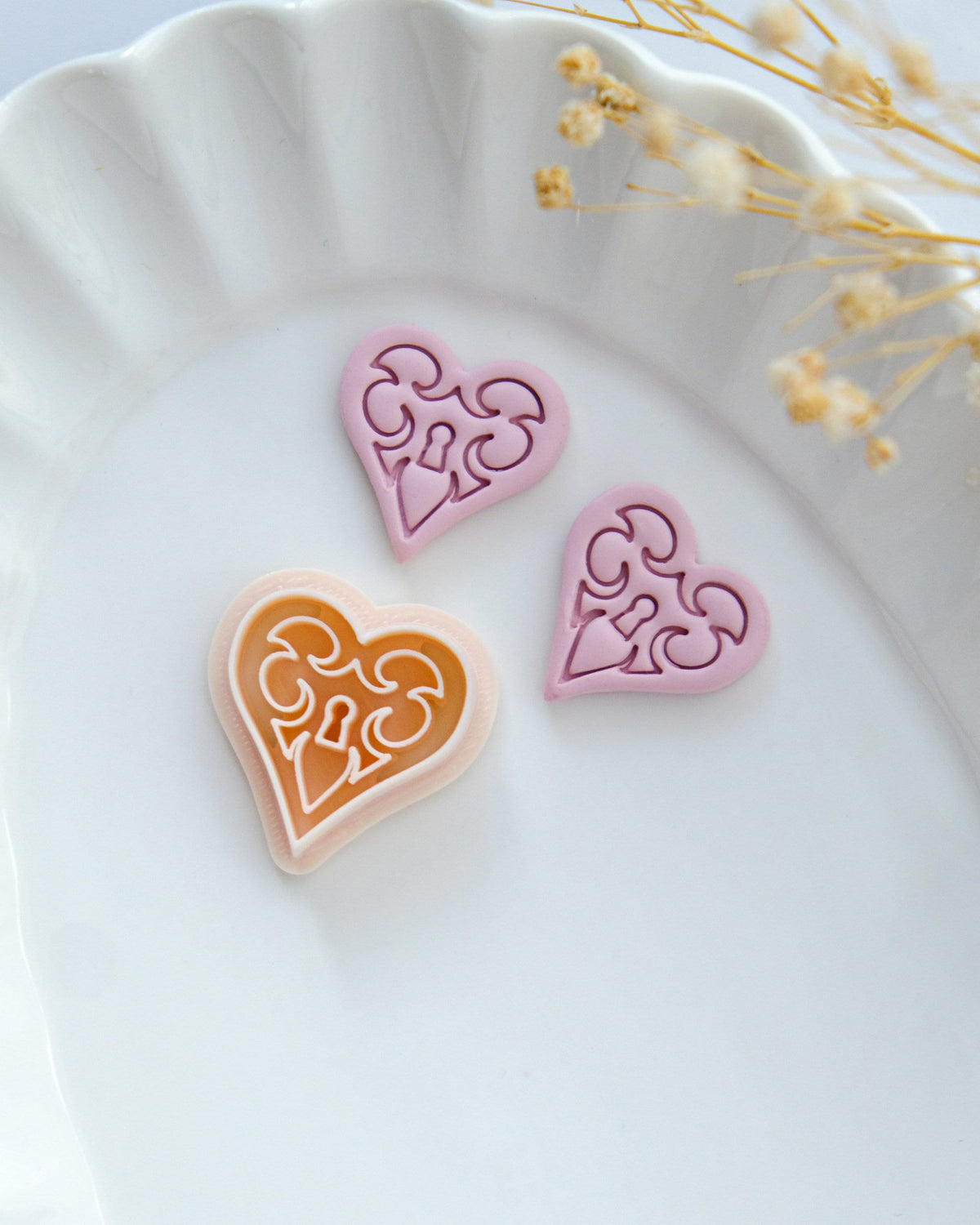 Heart Lock Clay Cutters