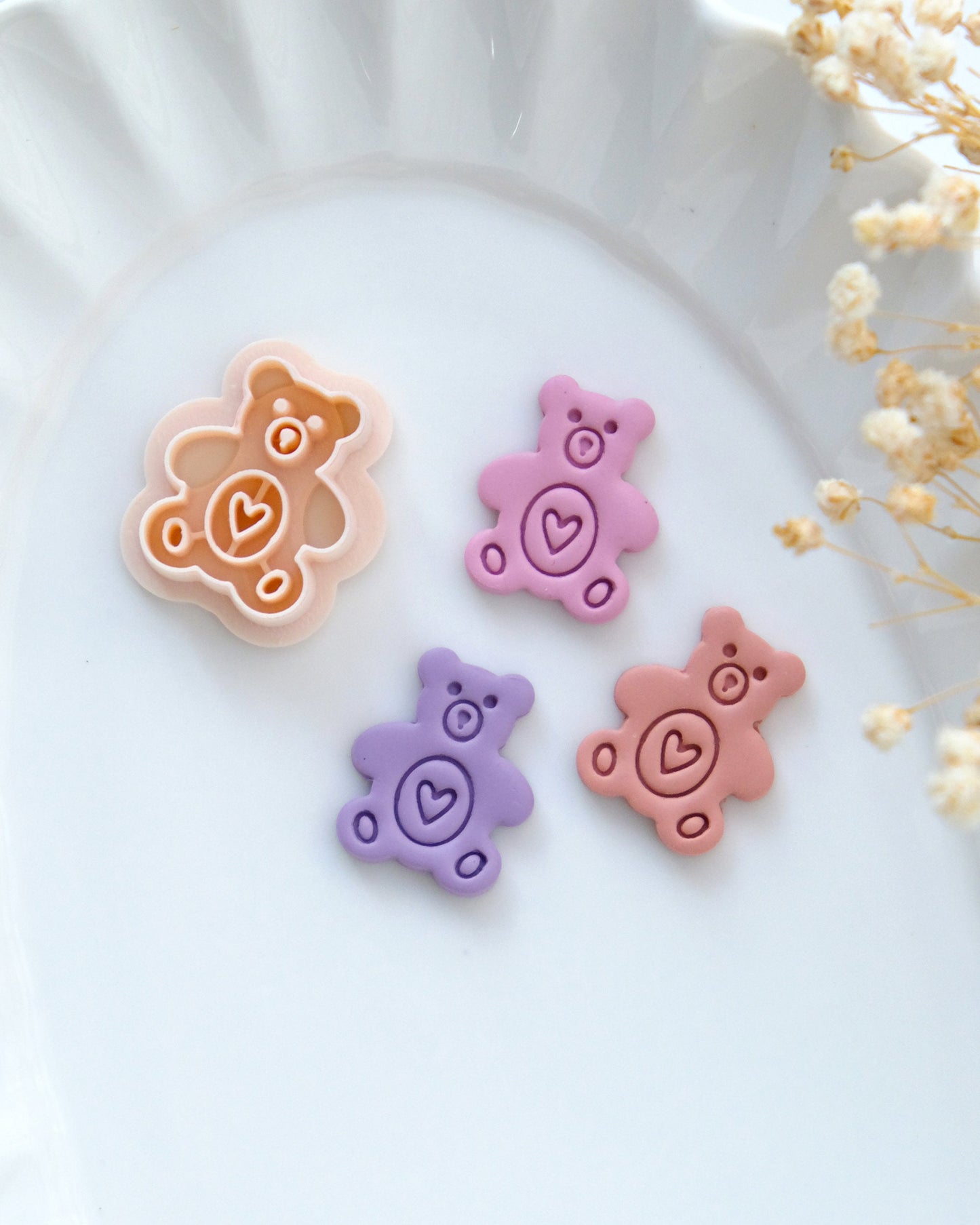 Love Bear Valentines Day Polymer Clay Cutters