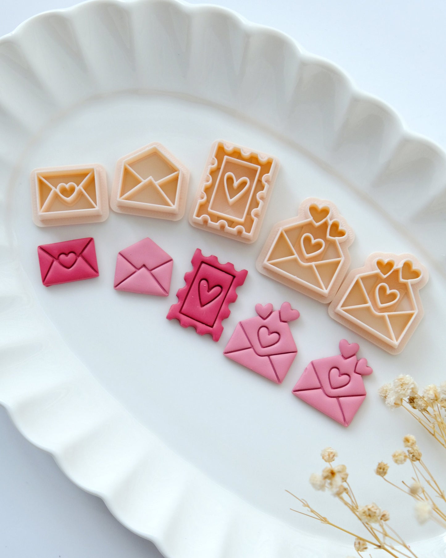 Love Envelope Stamp Valentines Clay Cutters