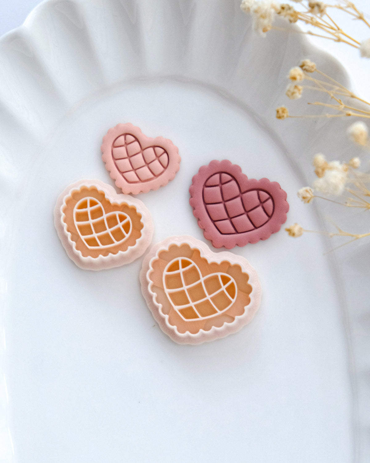 Lace Heart Clay Cutters