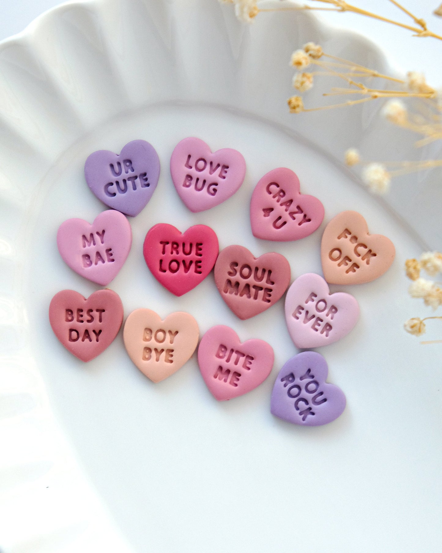 Conversation Heart Valentines Clay Cutters