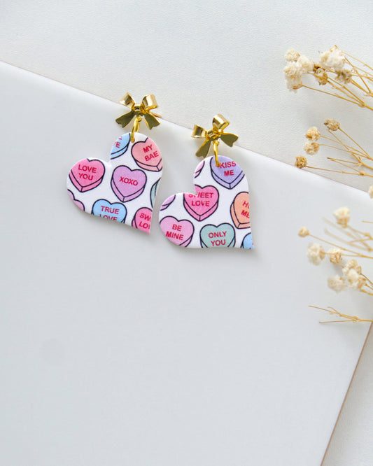 Conversation Heart Valentines Clay Transfer Paper