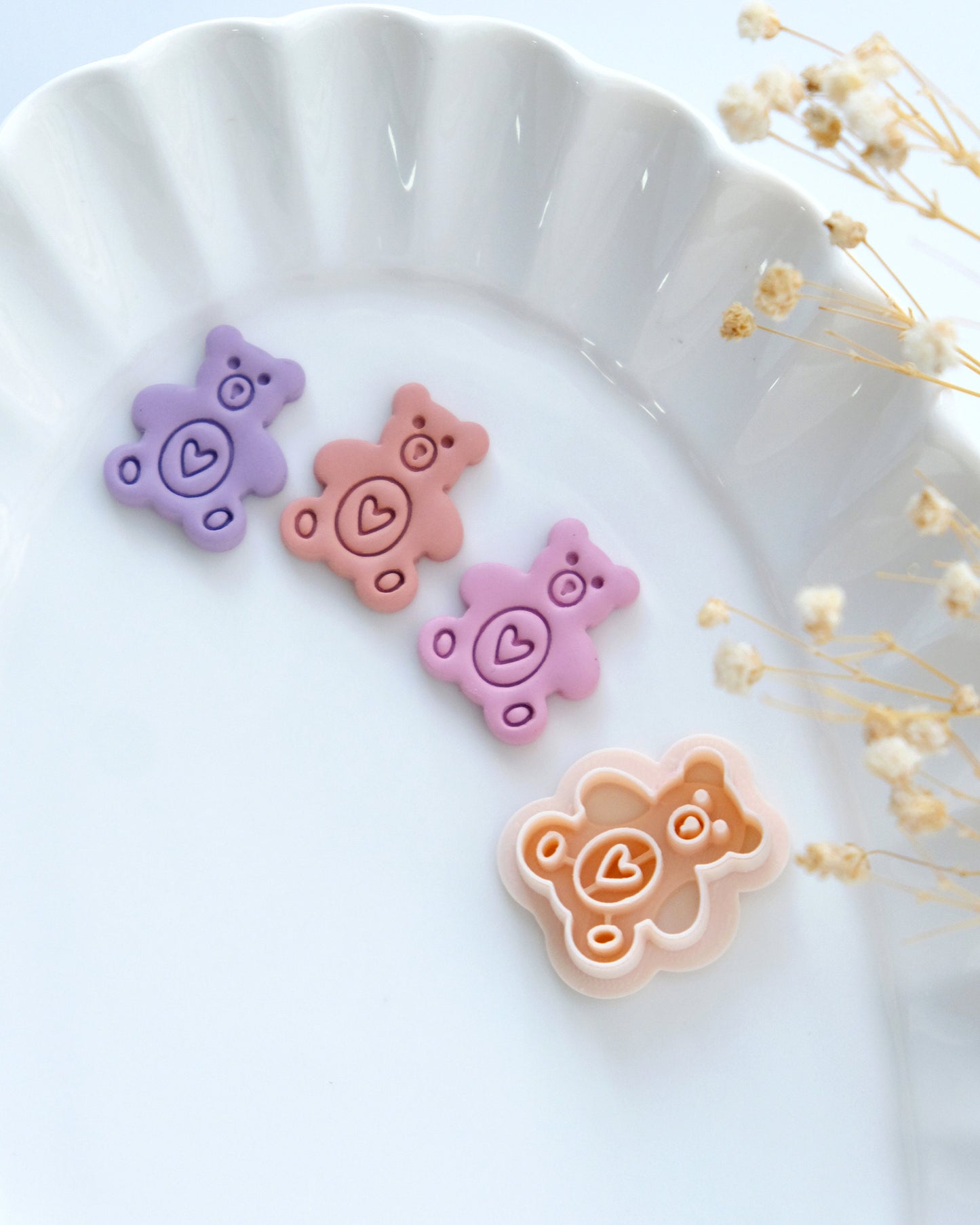 Love Bear Valentines Day Polymer Clay Cutters