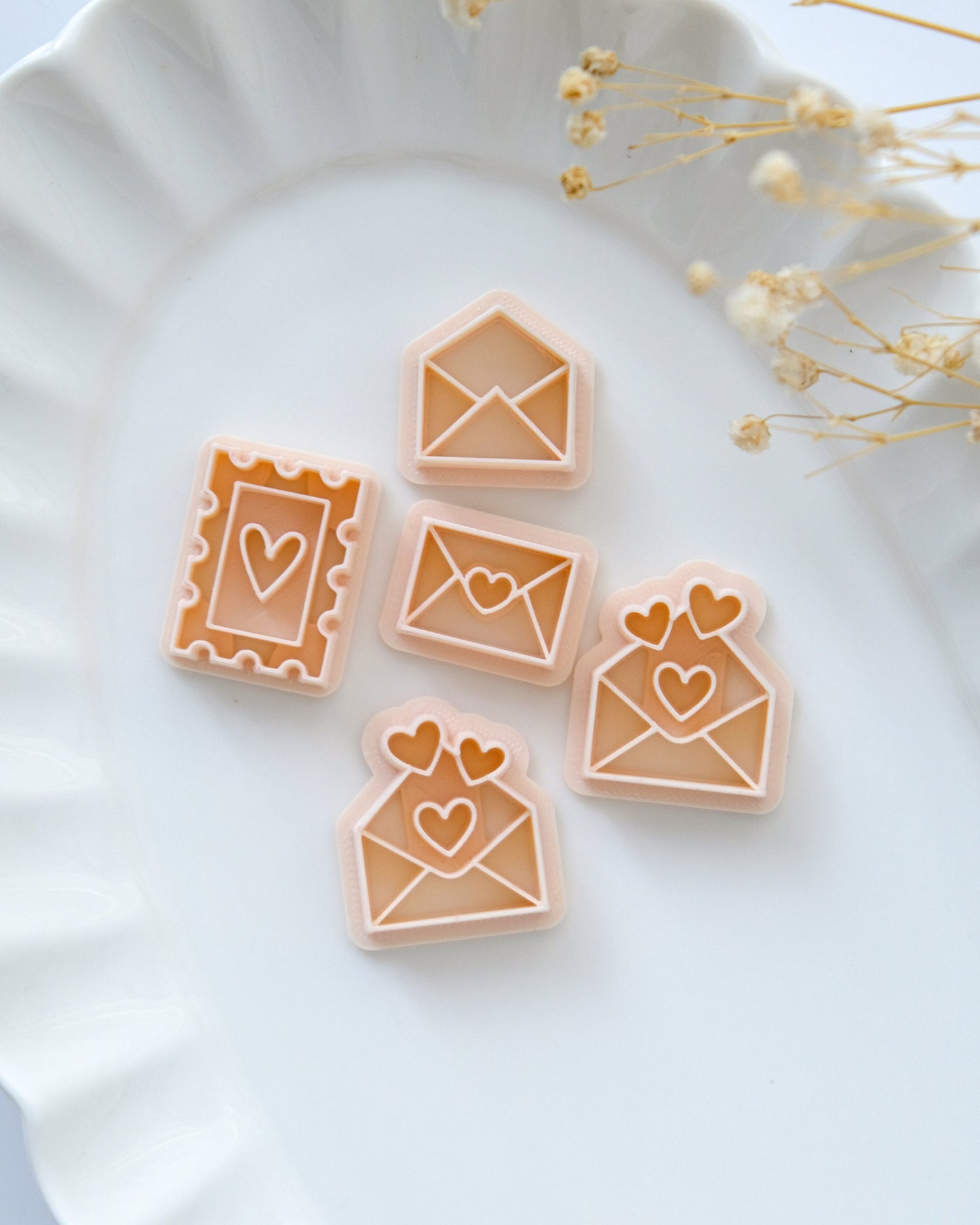 Love Envelope Stamp Valentines Clay Cutters