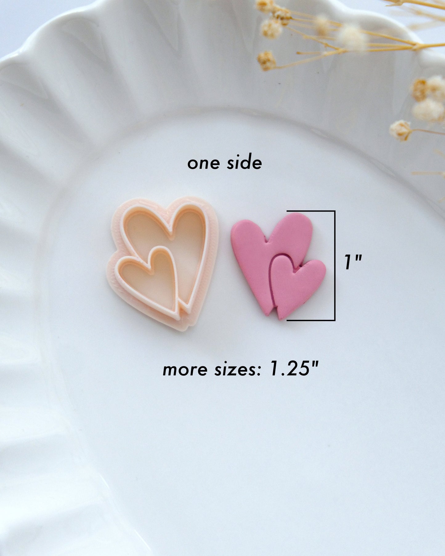 Two Heart Valentines Clay Cutters