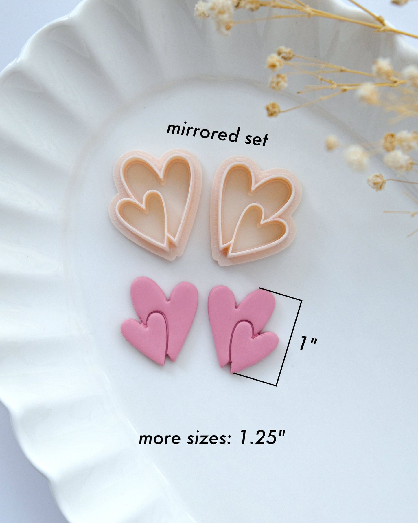 Two Heart Valentines Clay Cutters
