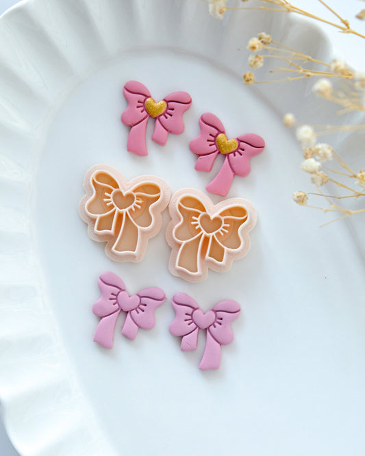 Bow Valentines Polymer Clay Cutters