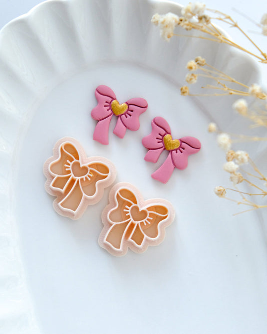 Bow Valentines Polymer Clay Cutters