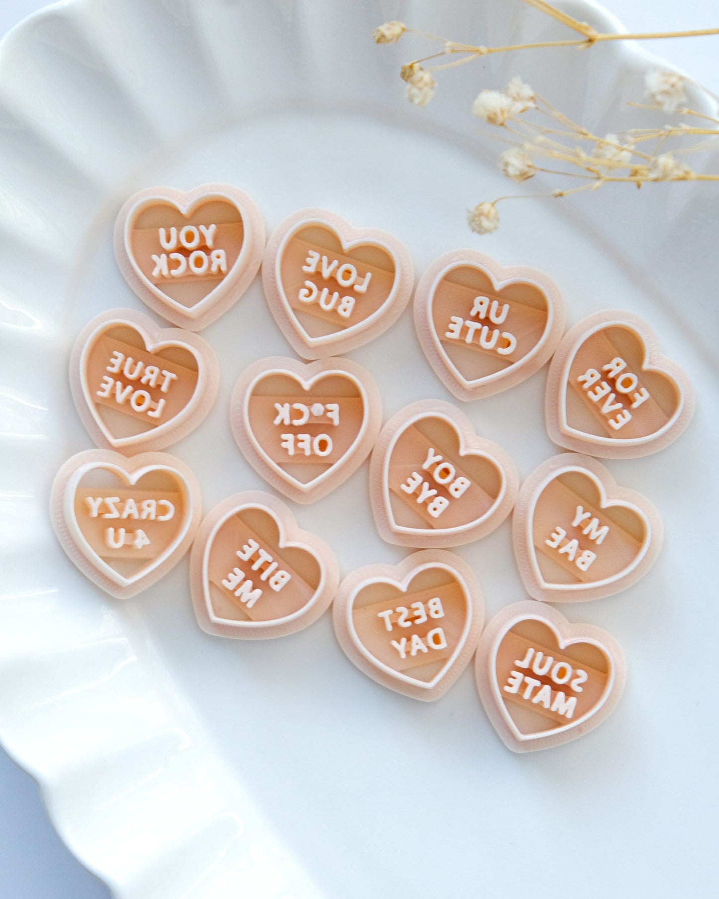 Conversation Heart Valentines Clay Cutters